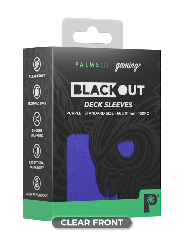 Palms Off Gaming – Blackout Deck Sleeves – Standard Size – 100pc-5