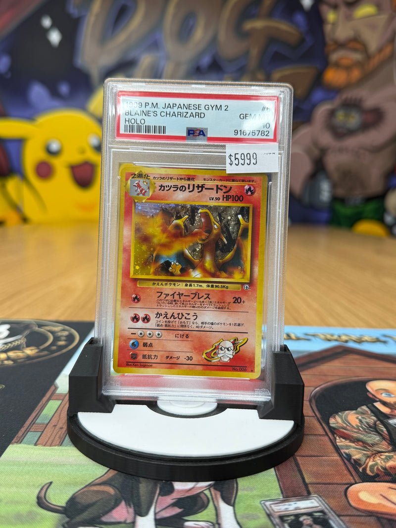 Pokemon Blaine's Charizard Holo No. 006 - PSA 10 GEM MINT - 1999 Japanese Gym 2 (Challenge from the Darkness)-1