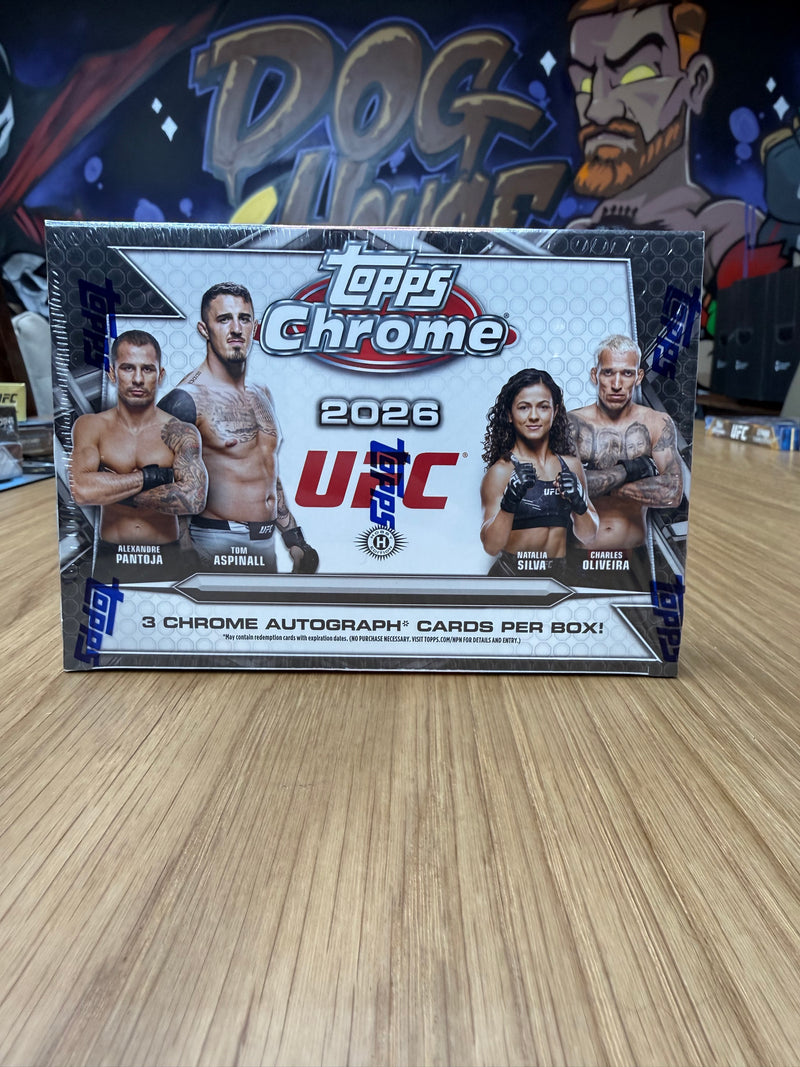 2026 Topps Chrome UFC Hobby (Hobby Edition) Box - Sealed - 3 Chrome Autographs Per Box-1