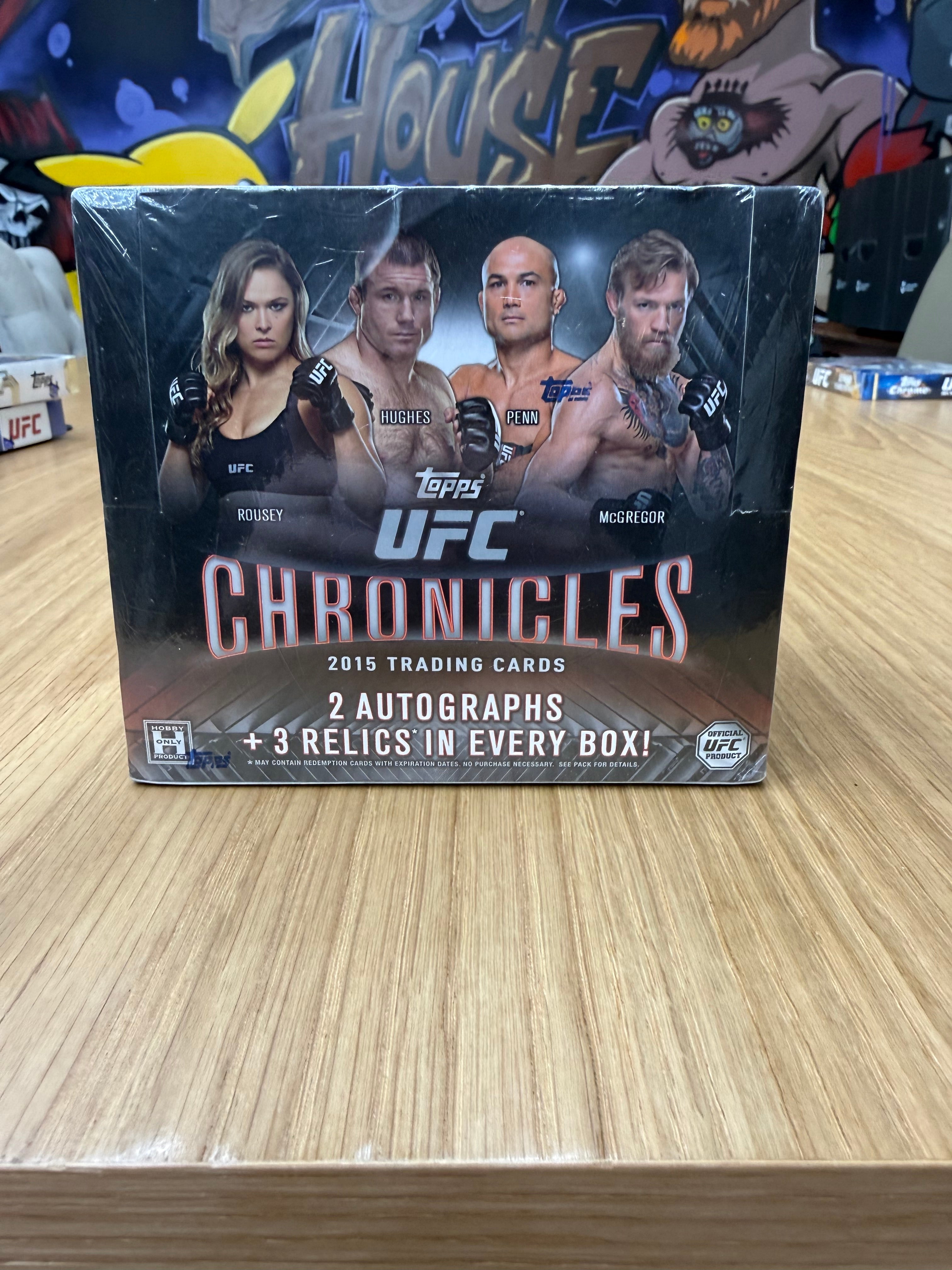 2015 Topps UFC Chronicles Hobby Box - Sealed - 2 Autographs + 3 Relics Per Box