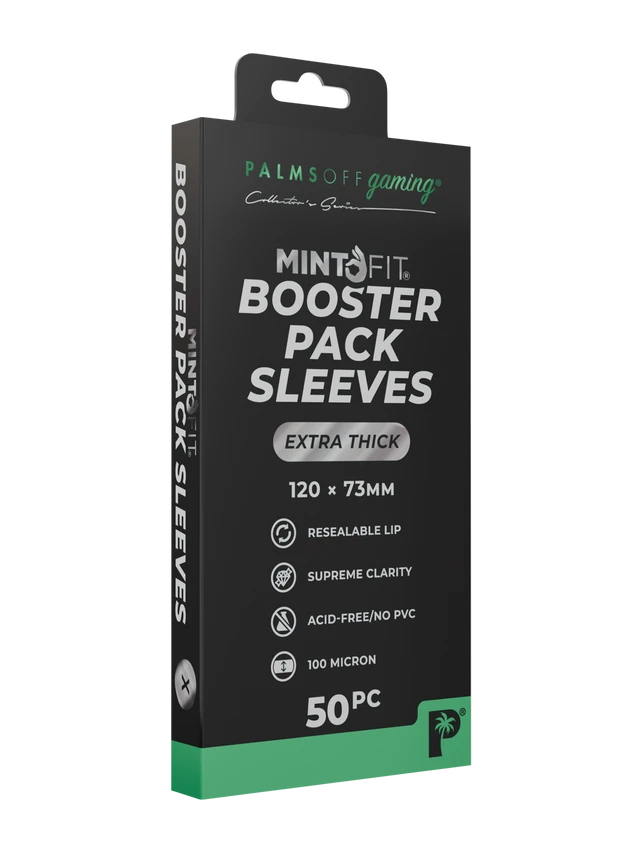 Palms Off Gaming – MintFit Booster Pack Sleeves – Extra Thick – 50pc-1