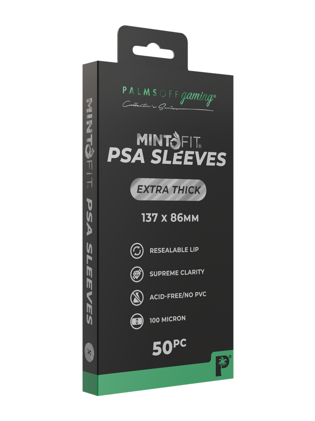 Palms Off Gaming – MintFit PSA Graded Card Sleeves – Extra Thick – 50pc