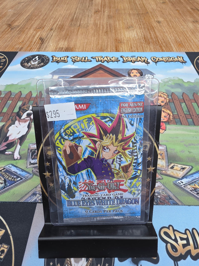 Yu-Gi-Oh! Legend of Blue Eyes White Dragon 1st Edition Sealed Booster Pack AUS/NZ English-1