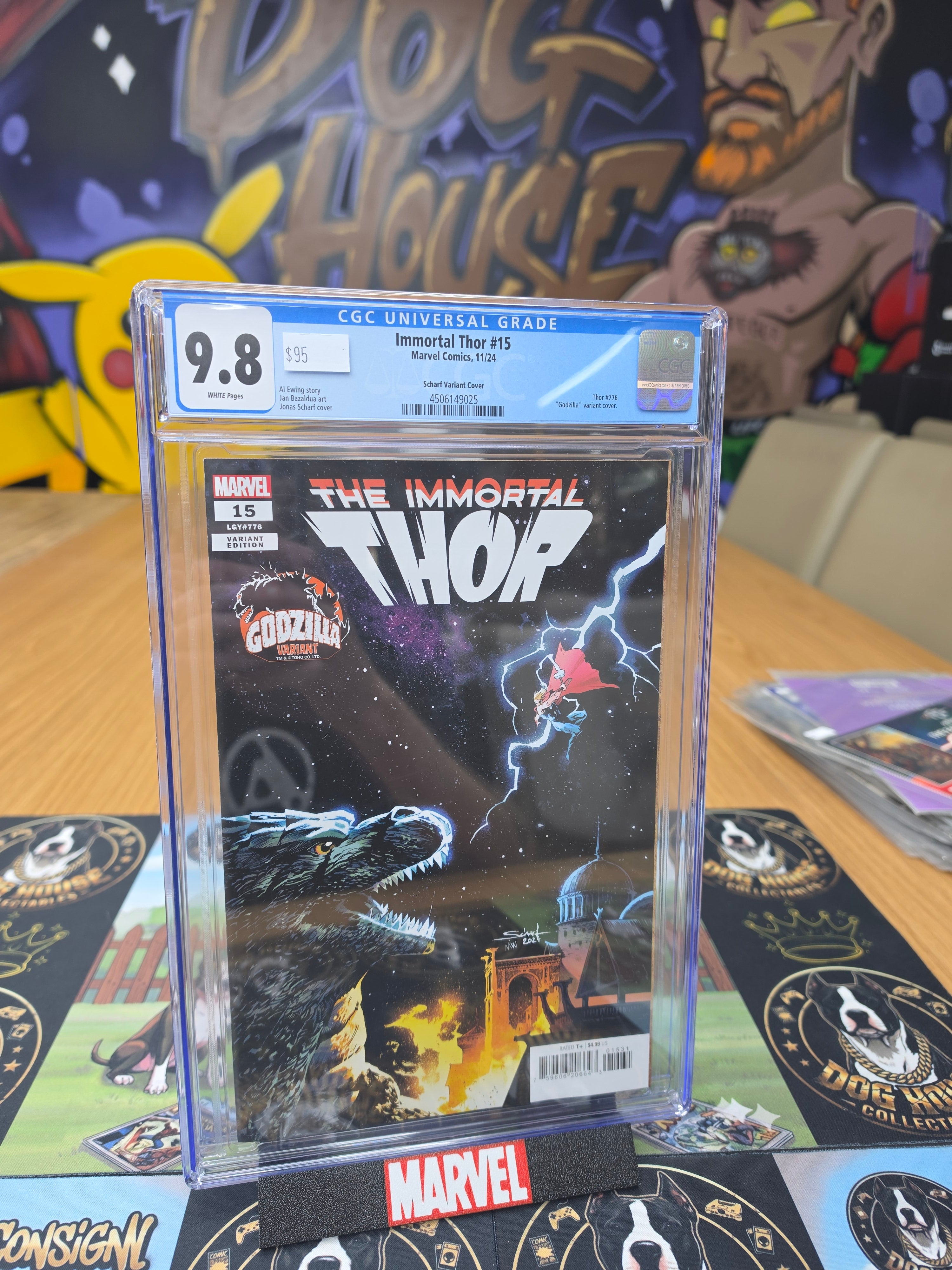 Immortal Thor #15 (LGY #776) Scharf Godzilla Variant | CGC 9.8 | Marvel Comics 11/24