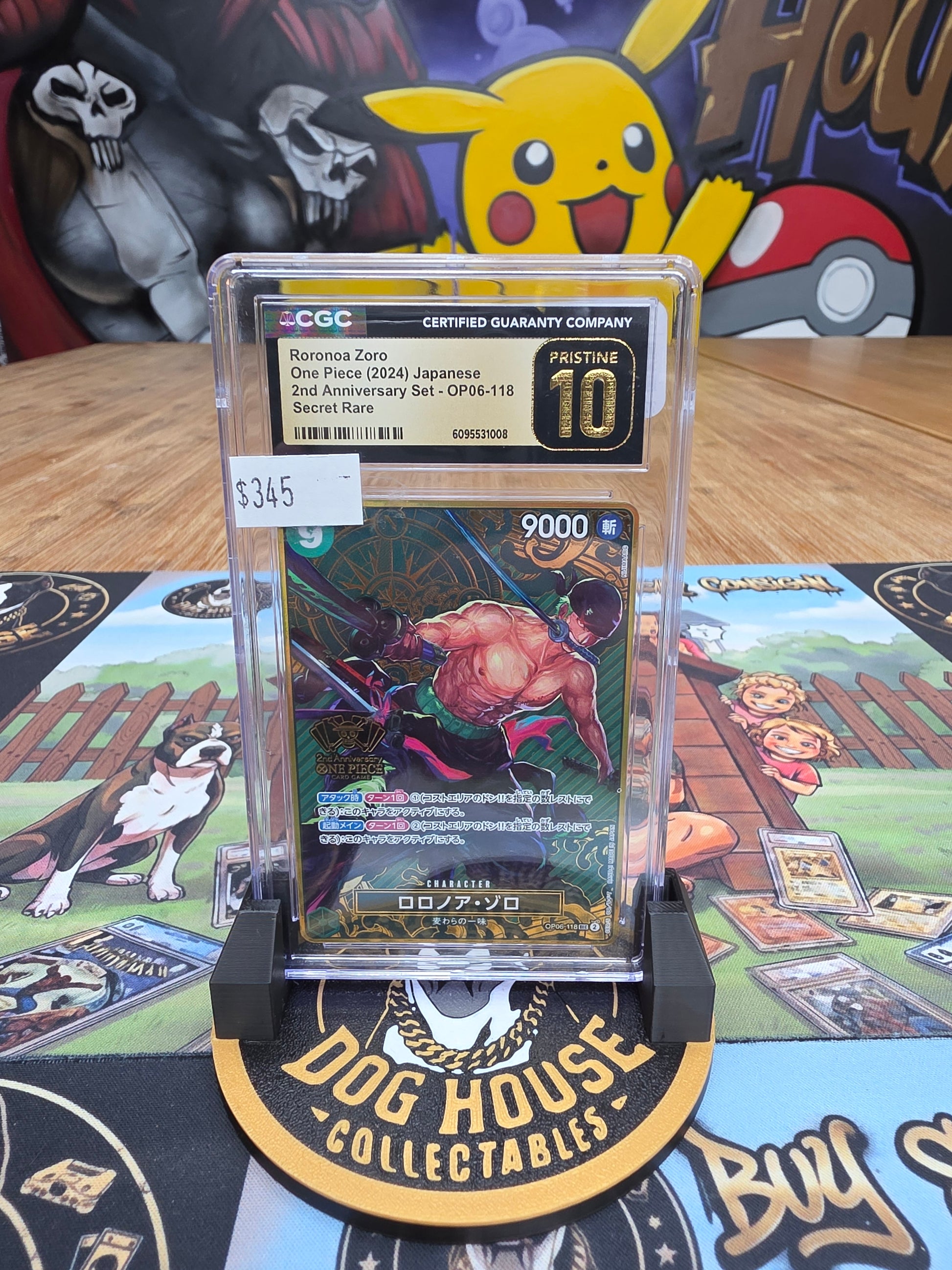 Roronoa Zoro One Piece 2nd Anniversary Set OP06-118 Secret Rare (JP) | CGC Pristine 10-1