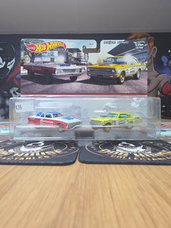 Hot Wheels Premium Car Culture Mopar Plymouth Savoy & Dodge Coronet 2-Pack - Metal/Metal Real Riders (HBL96)-1
