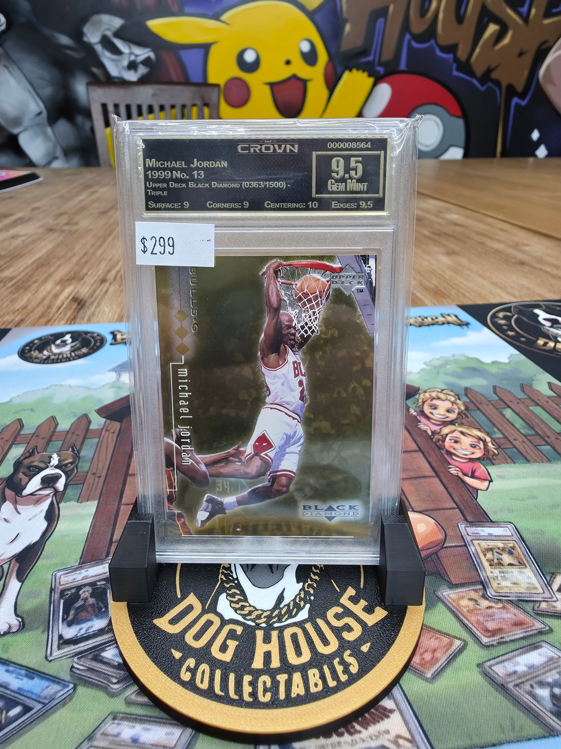 1998-99 Upper Deck Black Diamond Michael Jordan #13 Triple /1500 - Crown 9.5 Gem Mint-1