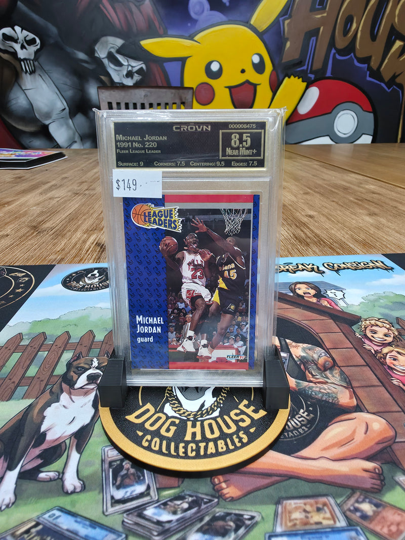 1991-92 Fleer Michael Jordan League Leader #220 - Crown 8.5 NM+-1