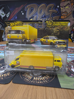 Hot Wheels Premium Car Culture Team Transport Toyota Corolla TE27 & Box Hauler - Advan Livery Metal/Metal Real Riders (FLF56)-1