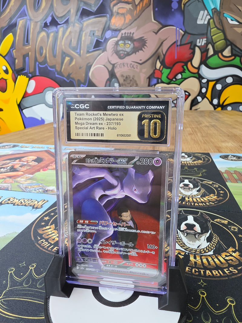 Team Rocket's Mewtwo ex 237/193 — CGC Pristine 10 — Mega Dream ex (2025) Japanese SAR-1