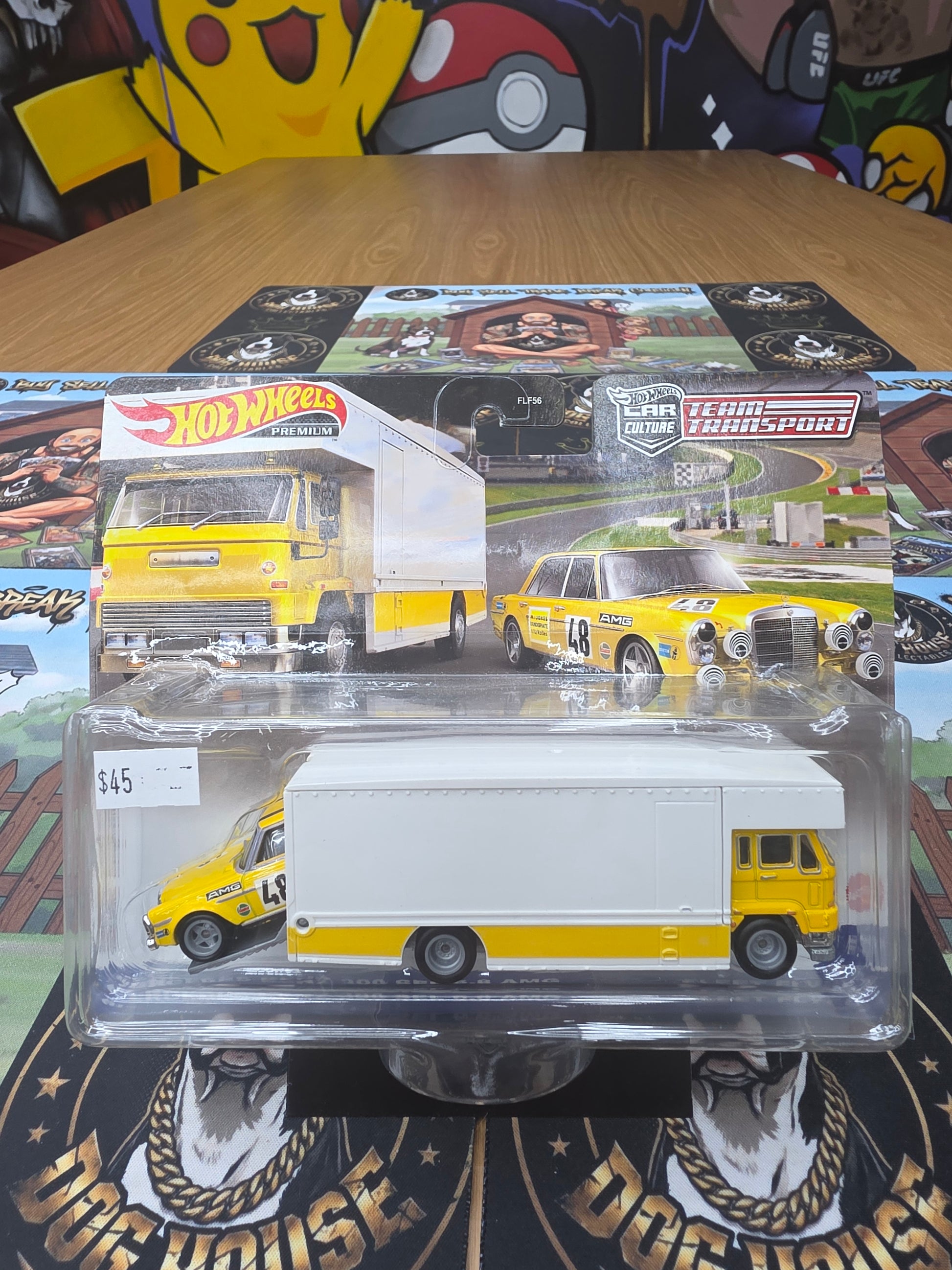 Hot Wheels Premium Car Culture Team Transport Mercedes-Benz 300 SEL 6.8 AMG & Box Hauler - Metal/Metal Real Riders (FLF56)-1