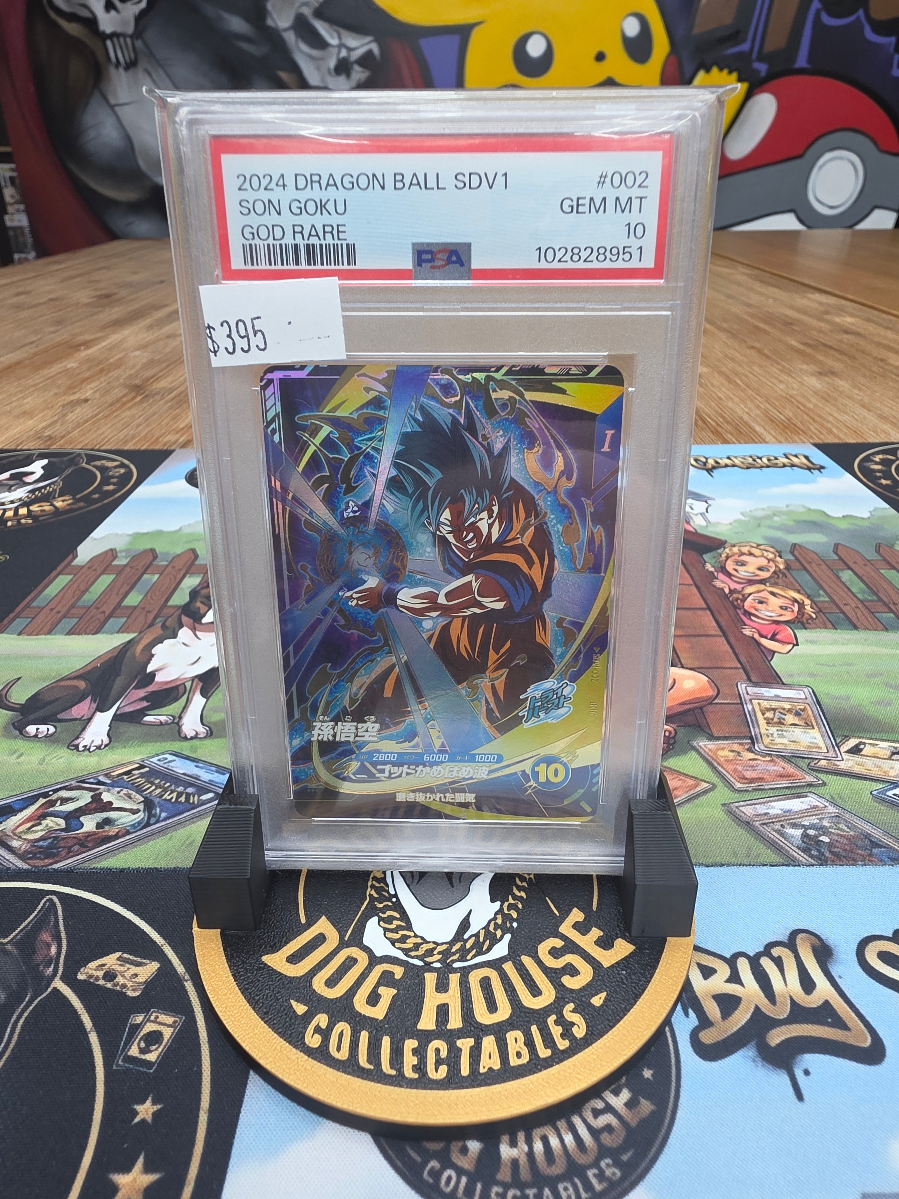 Son Goku 2024 Dragon Ball SDV1 #002 God Rare | PSA 10 GEM MT | God Kamehameha