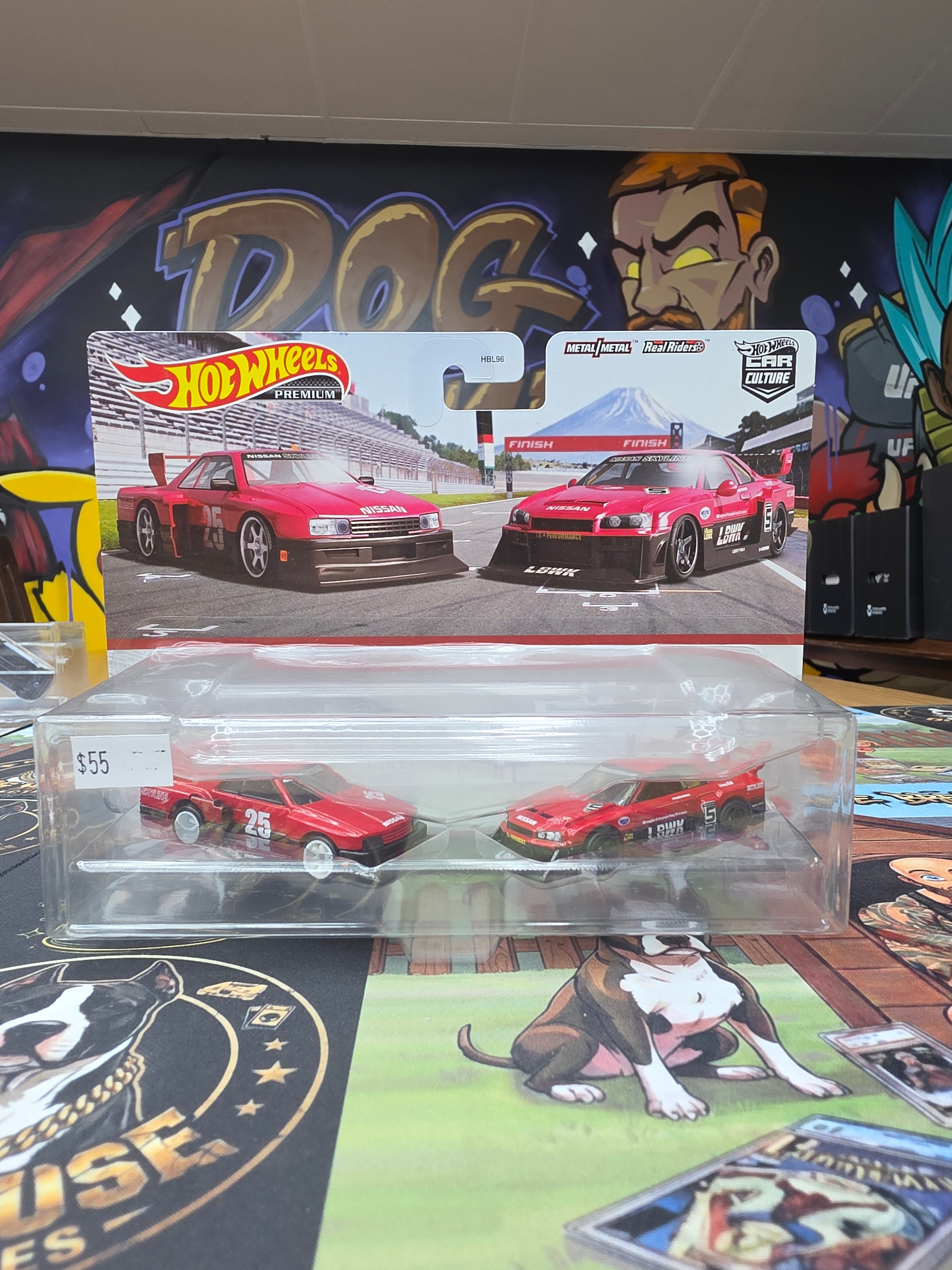 Hot Wheels Premium Car Culture Nissan Skyline DR30 & LBWK R34 2-Pack - Metal/Metal Real Riders (HBL96)