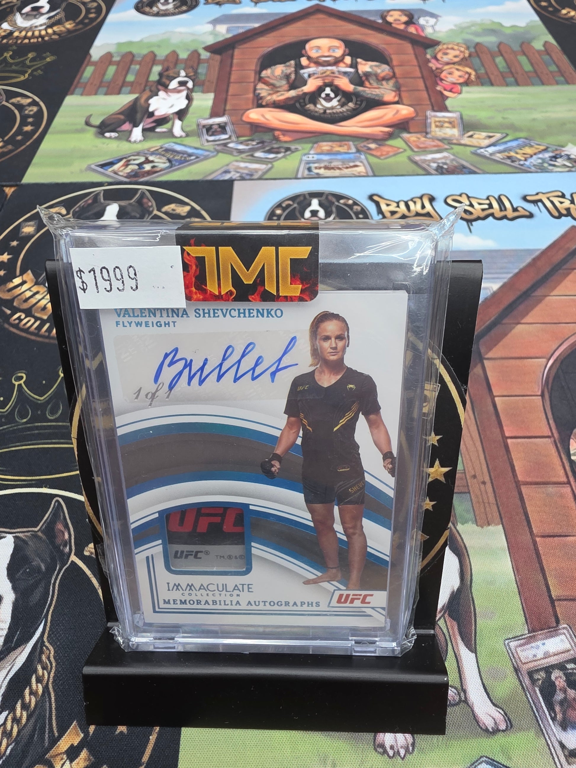 Panini Immaculate UFC Valentina Shevchenko "Bullet" Inscription Auto Memorabilia 1/1-1