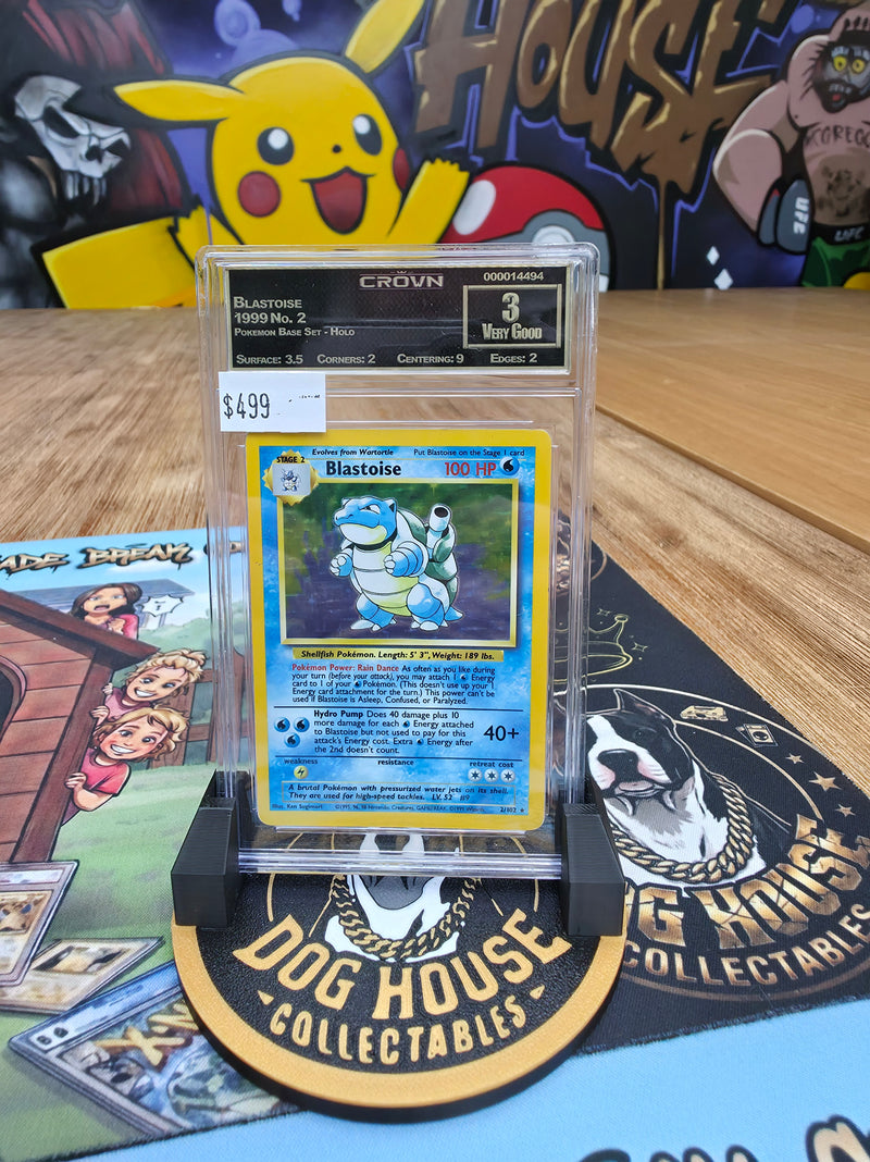 Blastoise 1999 Pokémon Base Set Holo #2/102 | Crown Grade 3 VG | Unlimited-1