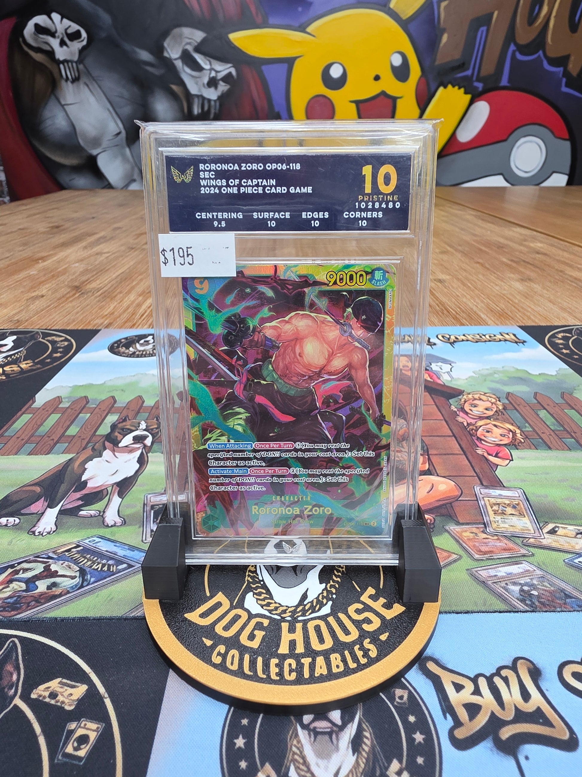 Roronoa Zoro OP06-118 SEC Wings of Captain | Ace Grading Pristine 10 | One Piece Card Game 2024-1