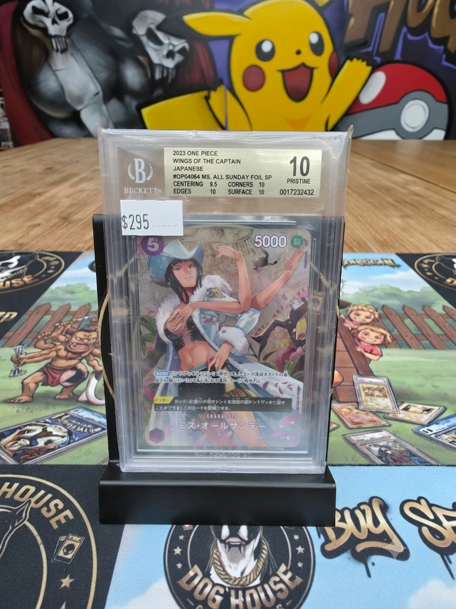 Ms. All Sunday OP04-064 Foil SP Wings of the Captain (JP) | BGS Pristine 10 | One Piece Card Game-1