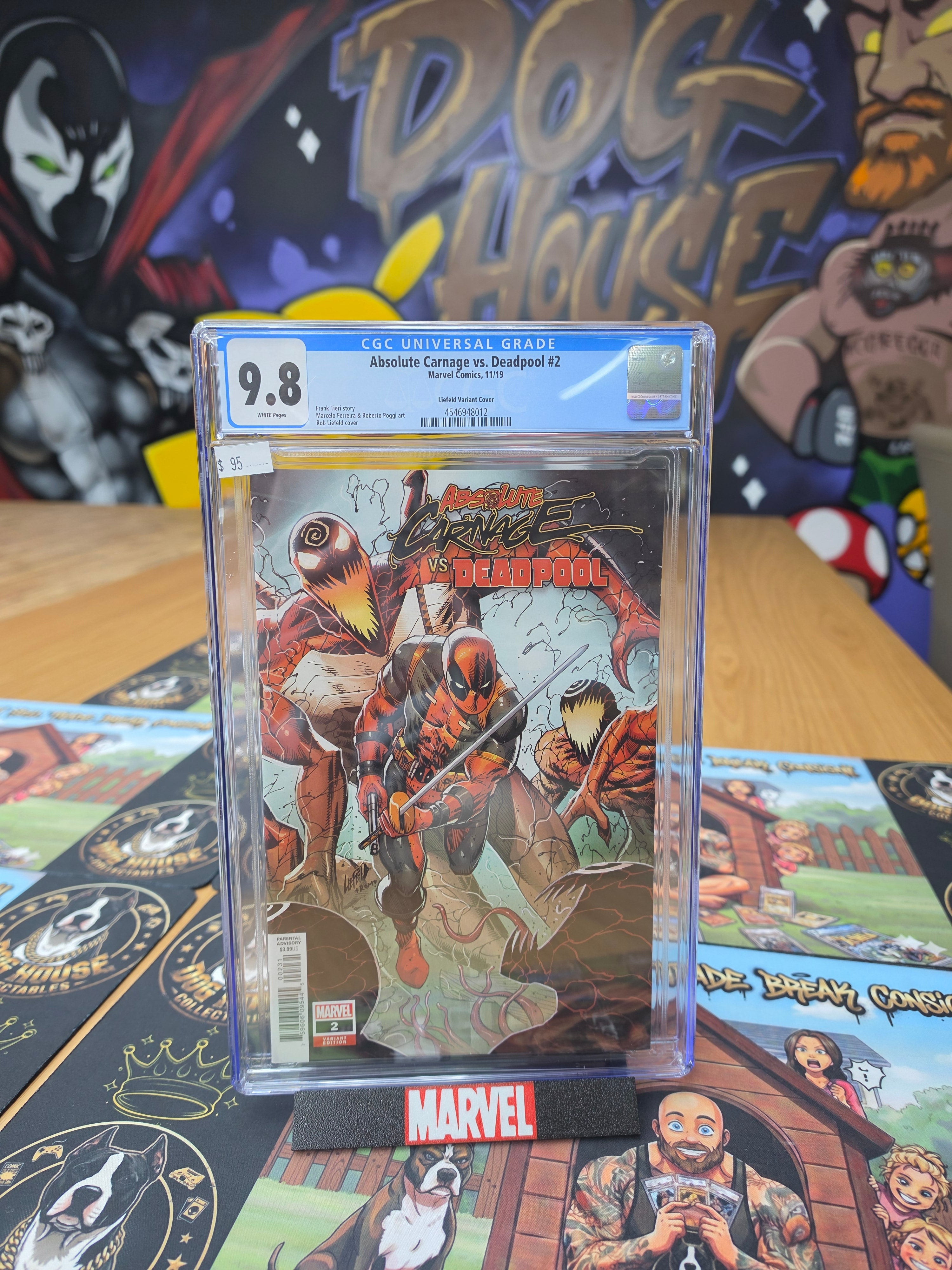 Absolute Carnage vs. Deadpool #2 Liefeld Variant | CGC 9.8 | Marvel Comics 11/19
