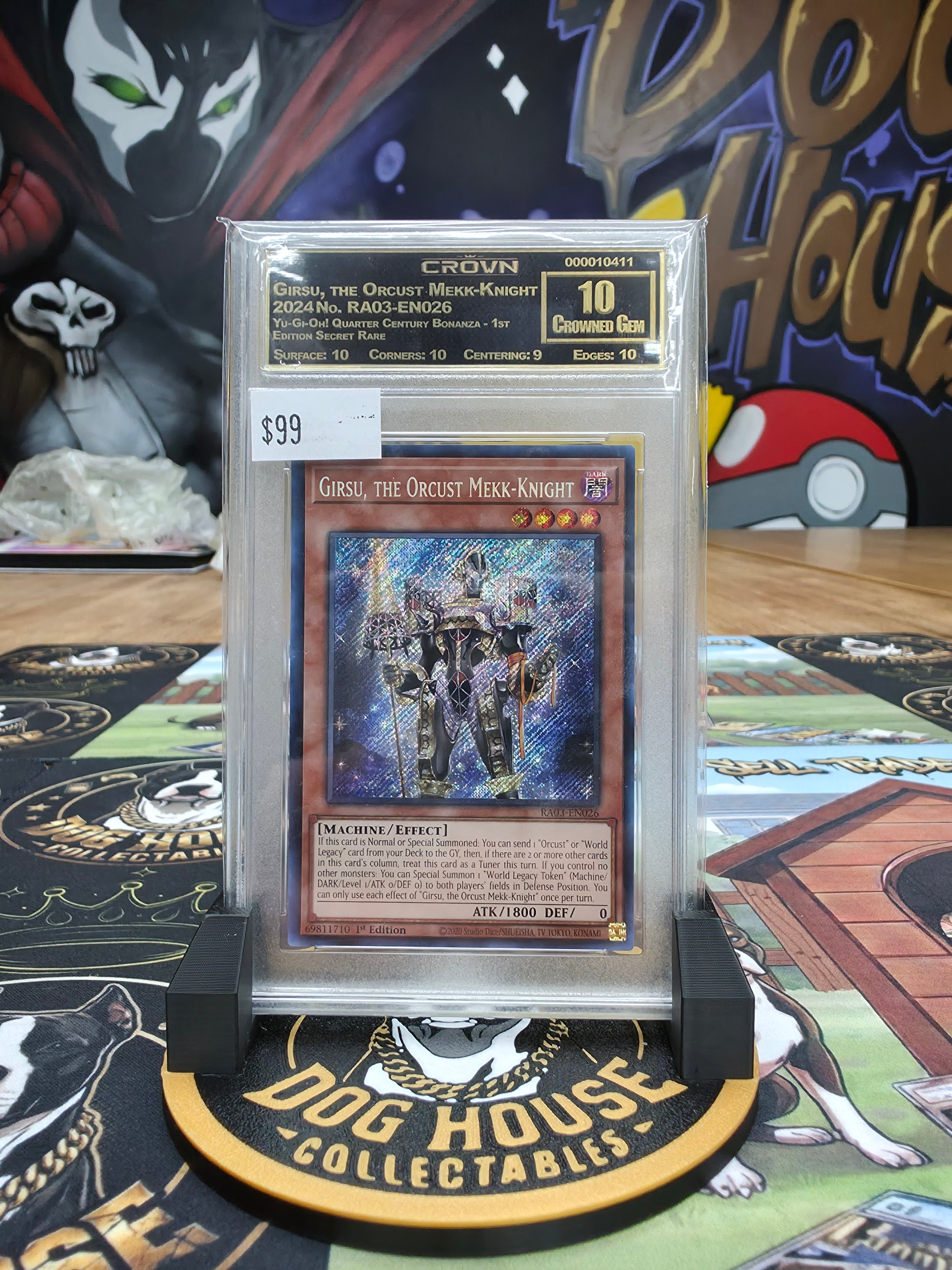 Yu-Gi-Oh! Girsu the Orcust Mekk-Knight RA03-EN026 1st Edition Secret Rare - Crown 10 Crowned Gem