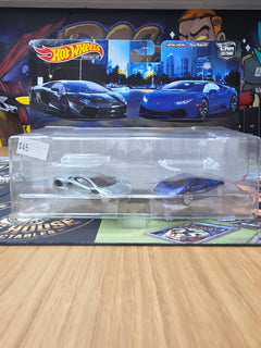 Hot Wheels Premium Car Culture Lamborghini Aventador & Huracán 2-Pack - Metal/Metal Real Riders (HBL96)-1