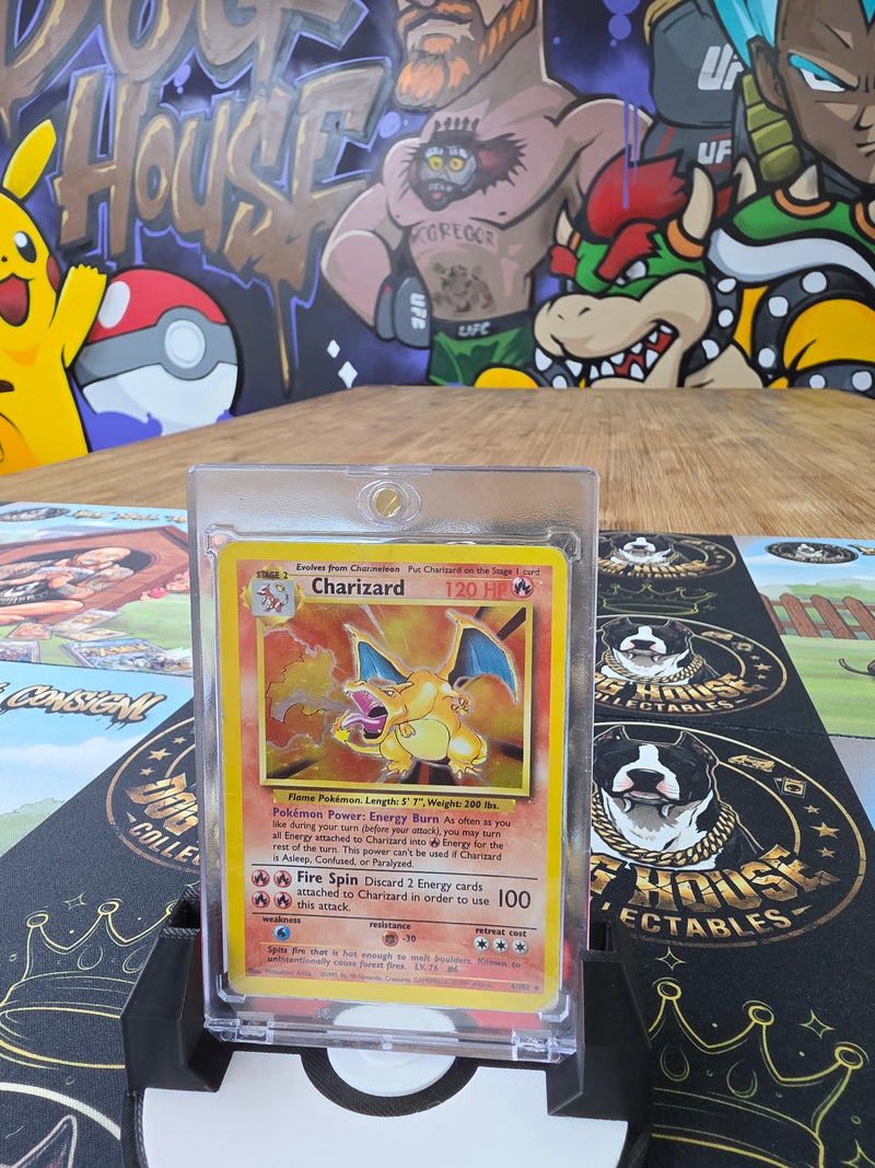 Pokémon Base Set Charizard 4/102 Holo Rare - Heavily Played-1