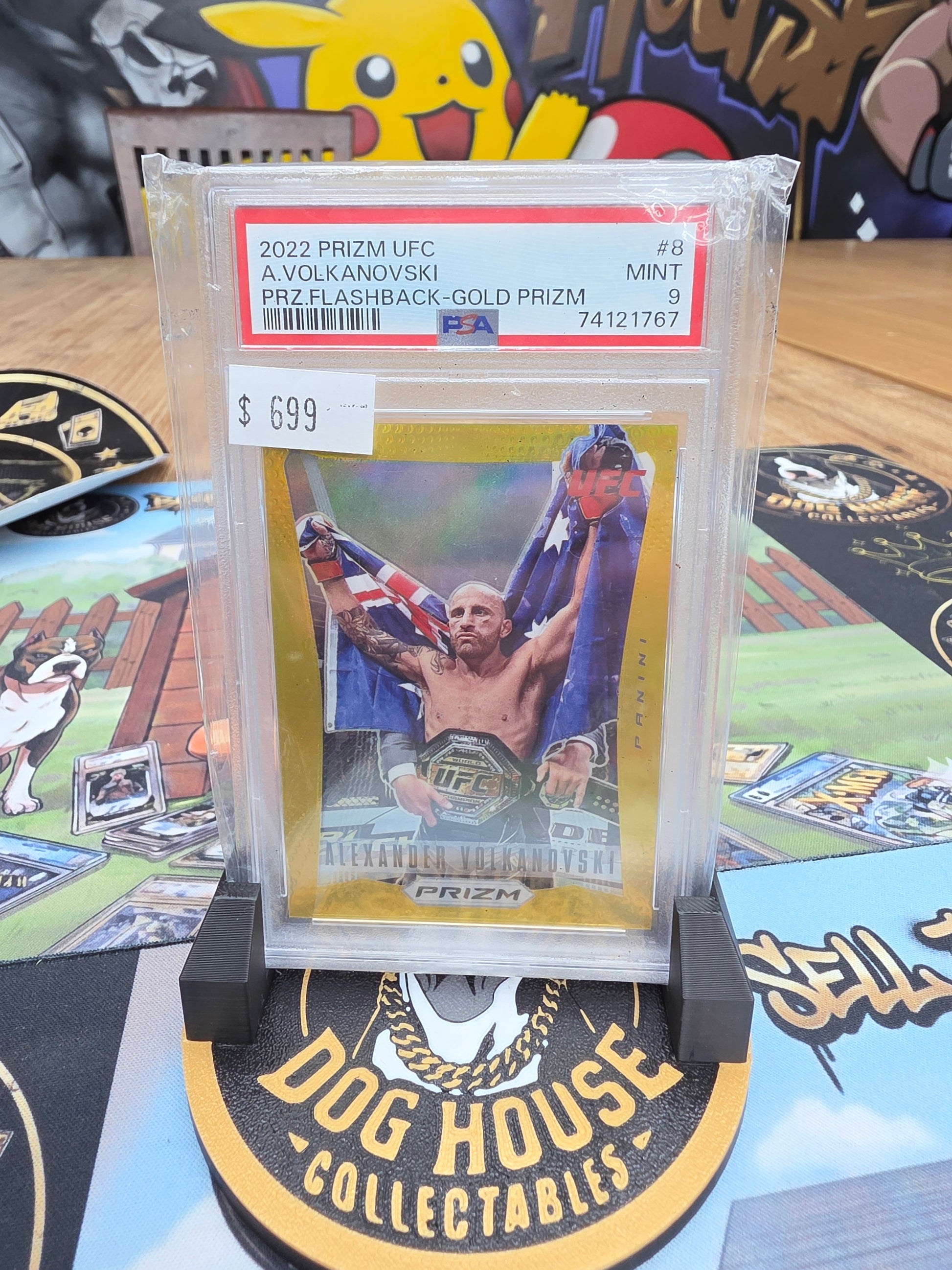 2022 Panini Prizm UFC Alexander Volkanovski Flashback Gold Prizm #8 - PSA 9 Mint-1