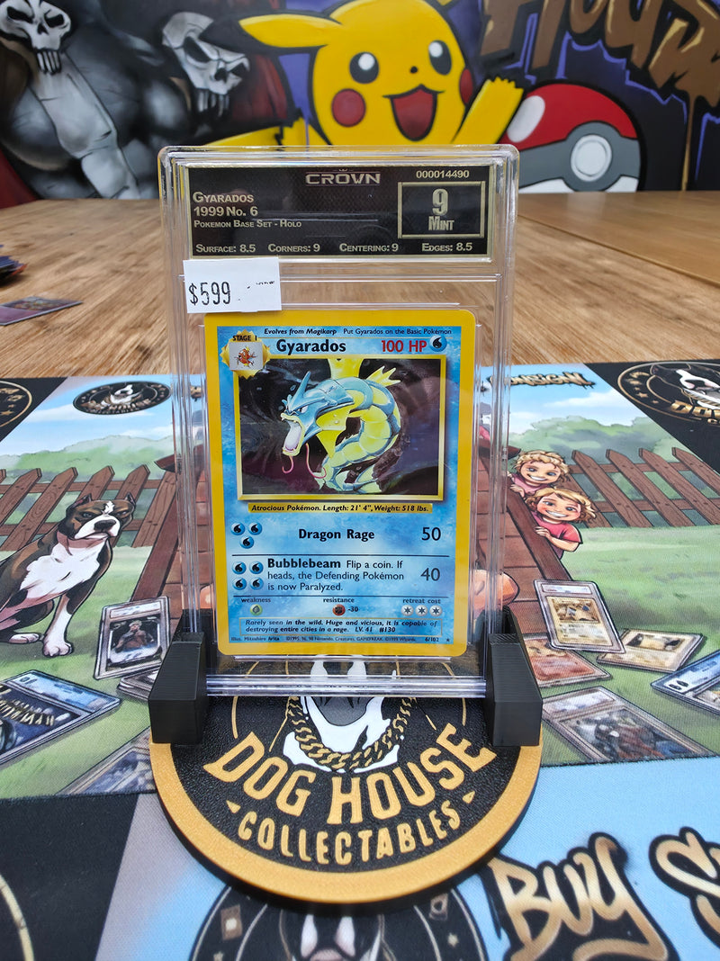 Gyarados 1999 Pokémon Base Set Holo #6/102 | Crown Grade 9 Mint | Unlimited-1